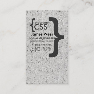 Computer-Programmierer Geek Web Designer Computer Visitenkarte