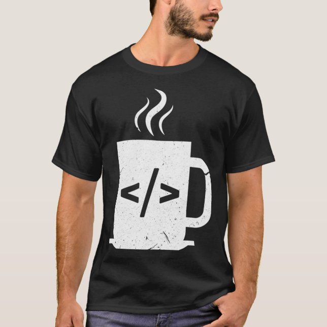 Computer-Programmierer Kaffee Funny Javascript Pro T-Shirt (Vorderseite)