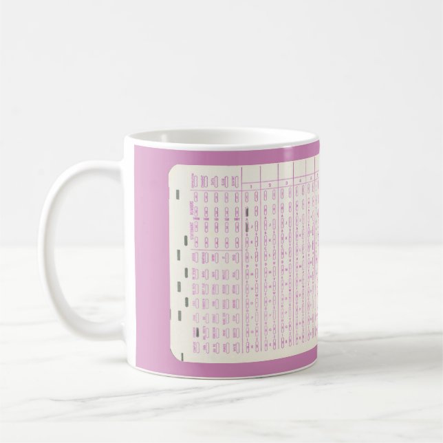 Computer-Programmierung, Mark-Sense-Karte-Mug Kaffeetasse (Links)