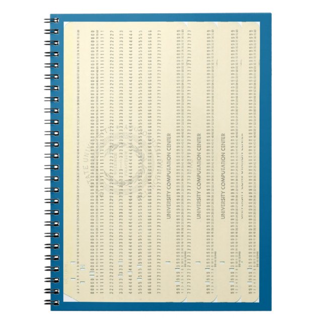 Computer Programming Punch Cards Notebook Notizblock (Vorderseite)