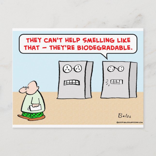 Computer riechen biologisch abbaubar postkarte (Vorderseite)
