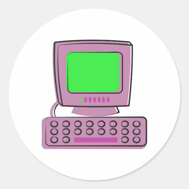 Computer Runder Aufkleber (Vorderseite)