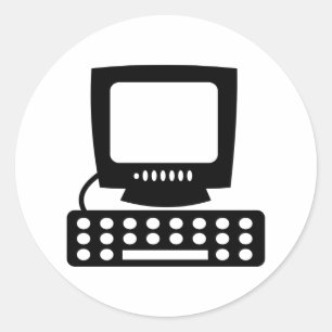Computer Runder Aufkleber