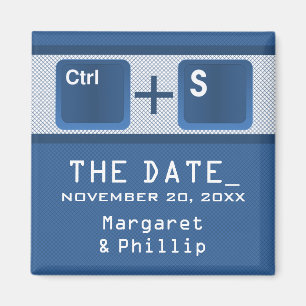 Computer-Schlüssel-Kontrollen-Save the Date Magnet