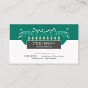 Computer Science Circuit Board Geek Coding Tech Visitenkarte