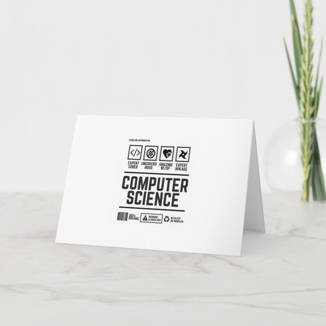 computer science karte (Vorderseite)