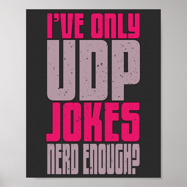 Computer Science Programmer udp Joke Poster (Vorne)