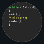 Computer Science Python Programmierer essen Code S Runder Aufkleber<br><div class="desc">Kennt jemanden,  der diesen Tee Liebe? Kaufen Sie es für sie als Geschenk. Ideal zum Tragen bei Hackathons,  bei Softwareentwicklungs-Aufgaben oder bei Zuhause.</div>