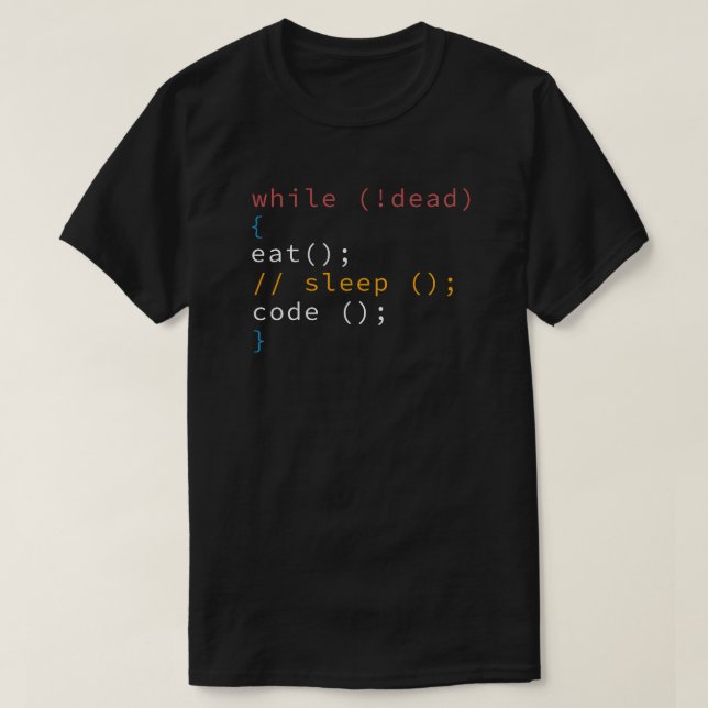 Computer Science Python Programmierer essen Code S T-Shirt (Design vorne)