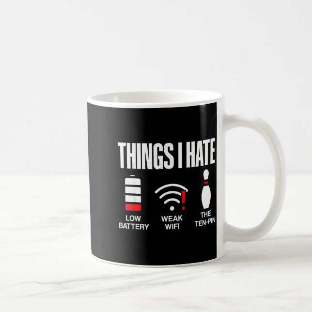 Computer Science Things I Hate Low Battery Weak Sc Kaffeetasse (Rechts)