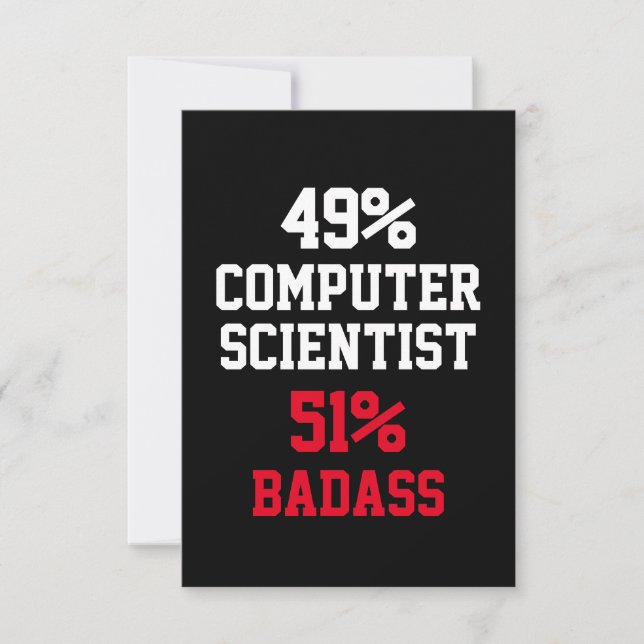 Computer Scientist Badass Card Karte (Vorderseite)