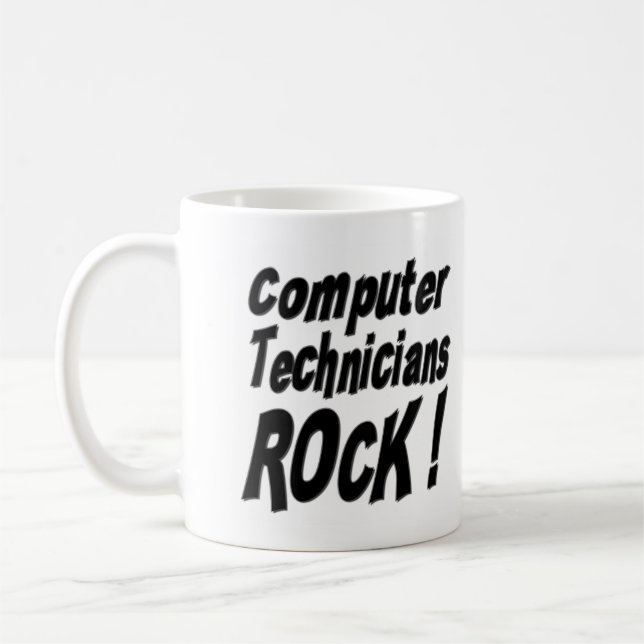 Computer-Techniker-Felsen! Tasse (Links)