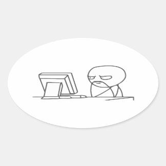 Computer Typ Meme ‏ - Oval Stickers