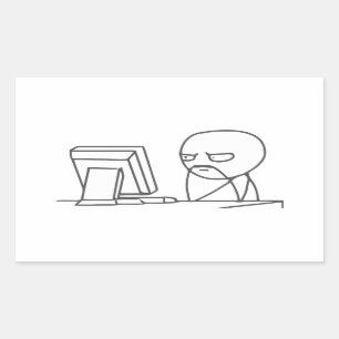 Computer Typ Meme - Rectangle Stickers