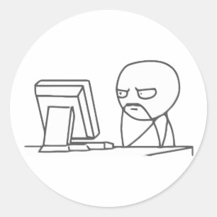 Computer Typ Meme - Round Stickers