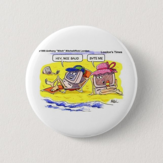Computer Verabredet? Funny Geschenke T-Shirts & Sa Button (Vorderseite)