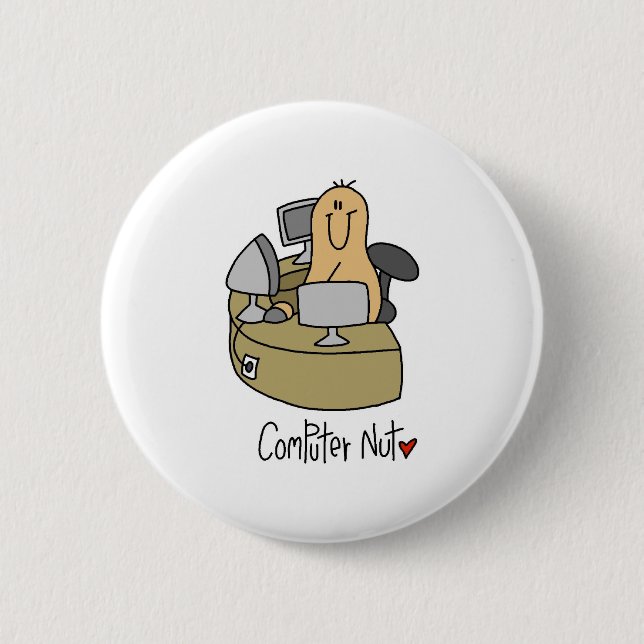 Computer Verrückter Button (Vorderseite)