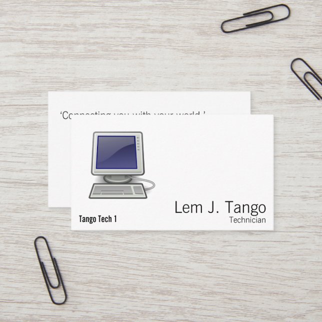Computer Visitenkarte (Vorderseite/Rückseite Beispiel)