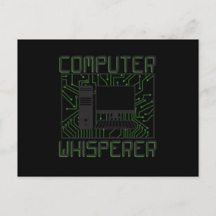 Computer-Whisperer des technischen Supports Postkarte