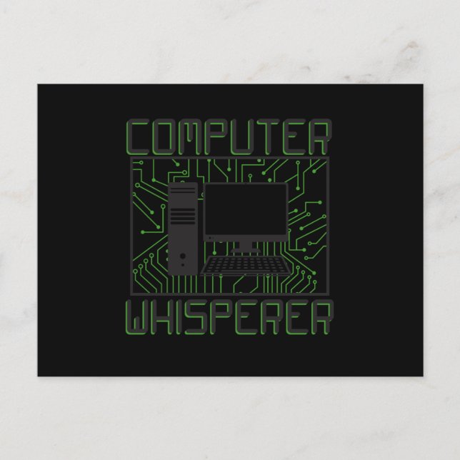 Computer-Whisperer des technischen Supports Postkarte (Vorderseite)