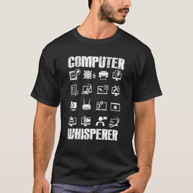Computer Whisperer Funny Computer Science Geschenk T-Shirt (Vorderseite)