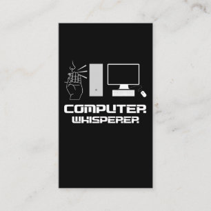 Computer Whisperer Funny Gamer IT Admin Programmer Visitenkarte