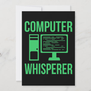 Computer Whisperer IT Tech Software Programmer Dankeskarte