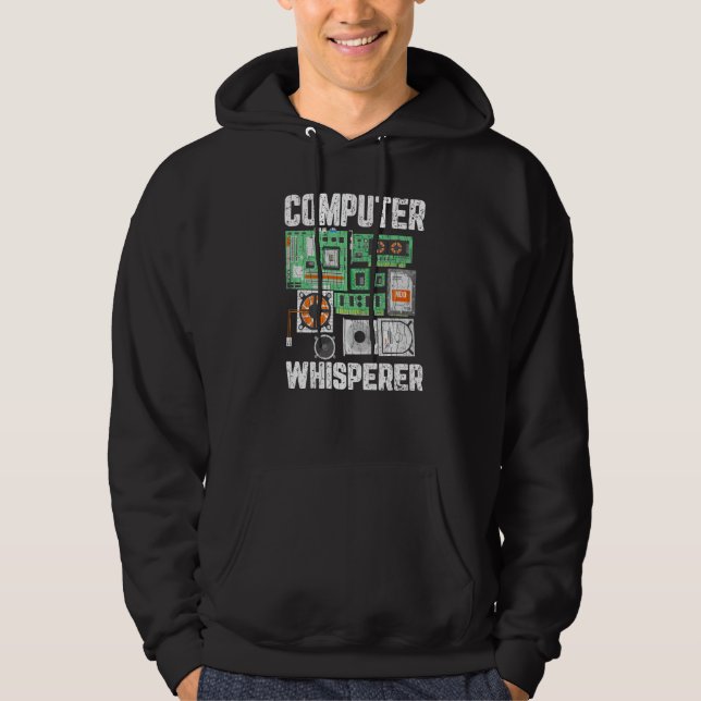 Computer Whisperer IT Techniker Grafik Hoodie (Vorderseite)