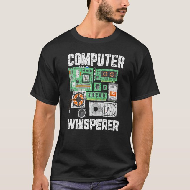Computer Whisperer IT Techniker Grafik T-Shirt (Vorderseite)