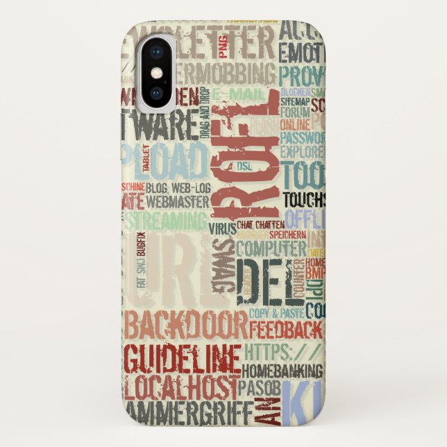 Computer-Wörterbuch in Farben Case-Mate iPhone Hülle (Rückseite)