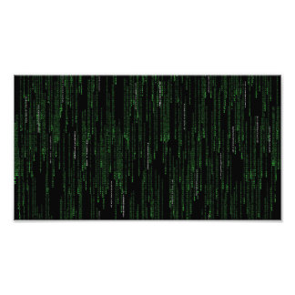 Computercode-Fallende Gaming-Geek-Poster-Artwork Fotodruck