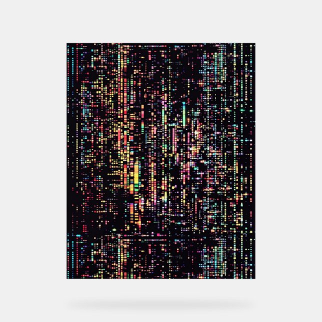 Computercode geschrieben in smole acrylschild (Vorderseite)