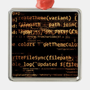 Computercode Ornament Aus Metall