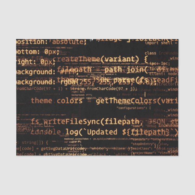 Computercode Seidenpapier (Vorderseite)
