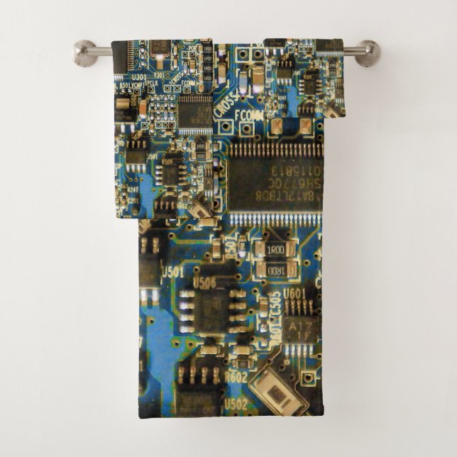Computerfestplatte - Blau Badhandtuch Set (Insitu)