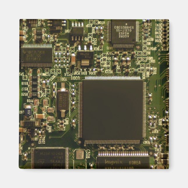 Computerfestplattenplatine - Grün Magnet (Vorne)