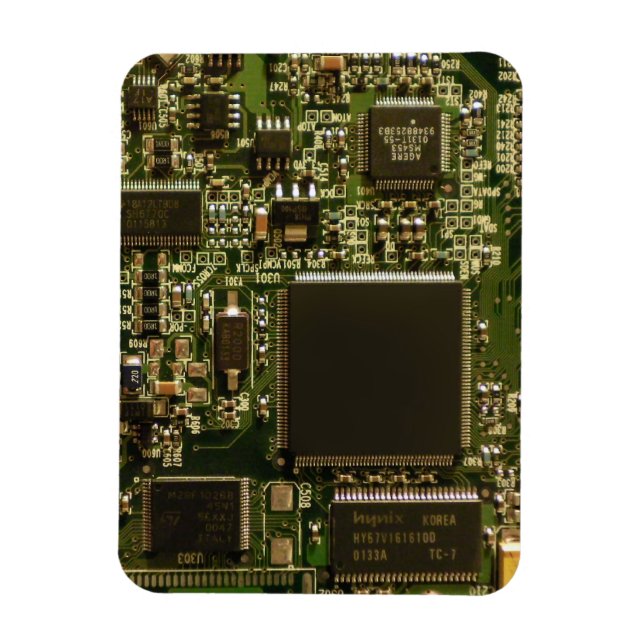 Computerfestplattenplatine - Grün Magnet (Vertikal)