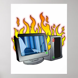Computerfeuerplakat Poster