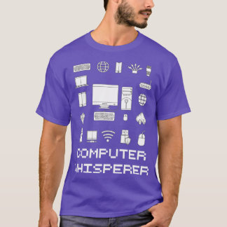 Computerflüsterer IT Tech Support Nerd Geek Hilfe T-Shirt