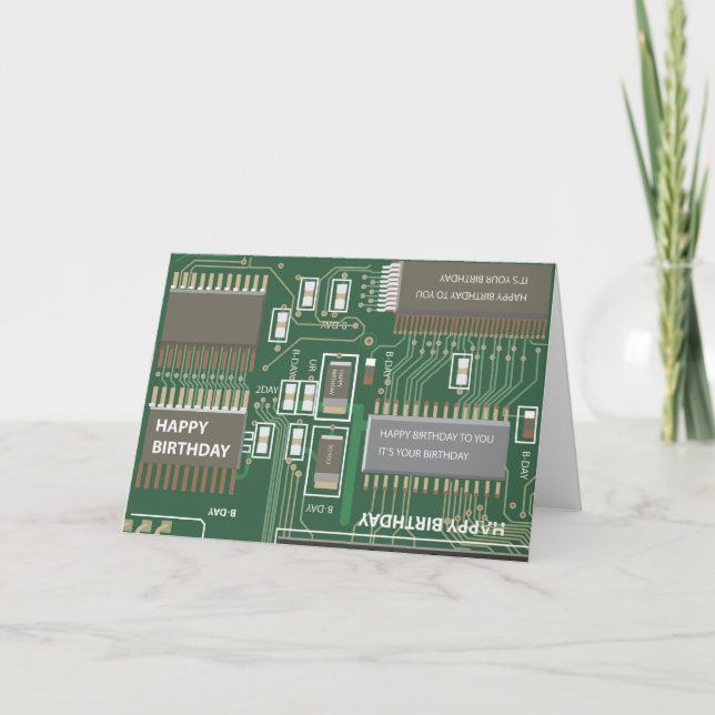 Computergeburt Karte (Vorderseite)