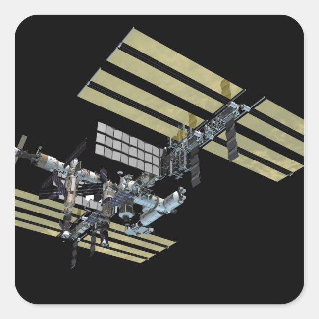 Computergenerierte Ansicht 10 Quadratischer Aufkleber (Vorderseite)