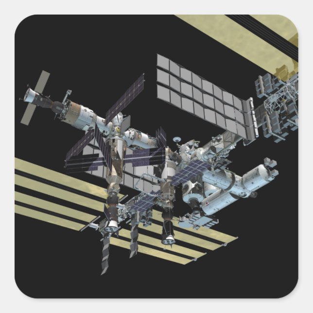 Computergenerierte Ansicht 14 Quadratischer Aufkleber (Vorderseite)