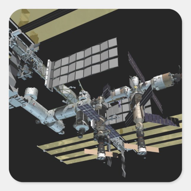 Computergenerierte Ansicht 15 Quadratischer Aufkleber (Vorderseite)