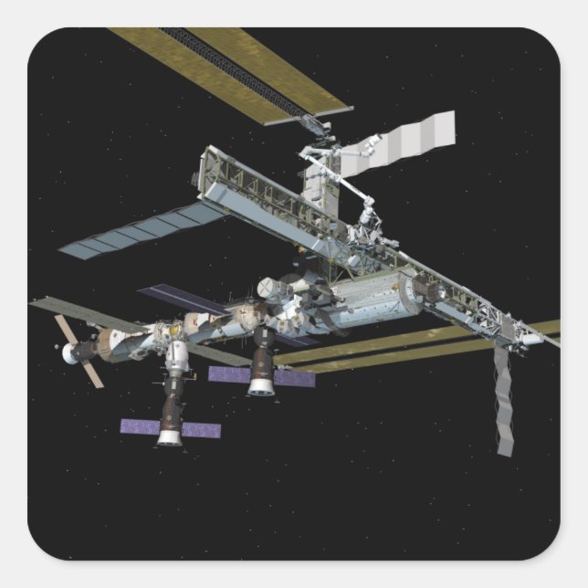 Computergenerierte Ansicht 19 Quadratischer Aufkleber (Vorderseite)