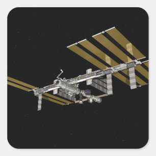 Computergenerierte Ansicht 25 Quadratischer Aufkleber