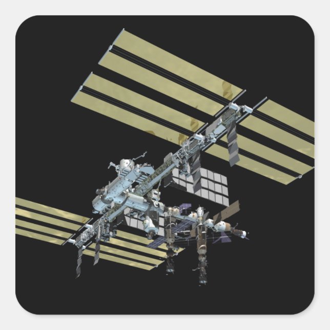 Computergenerierte Ansicht 9 Quadratischer Aufkleber (Vorderseite)