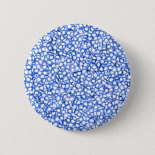 Computergenerierte blaue Blätter Button (Vorderseite)