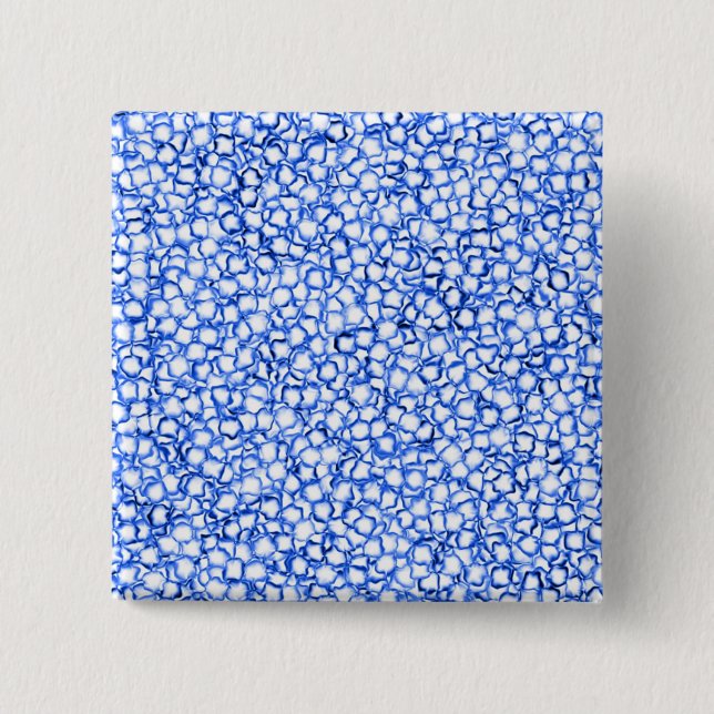 Computergenerierte blaue Blätter Button (Vorderseite)