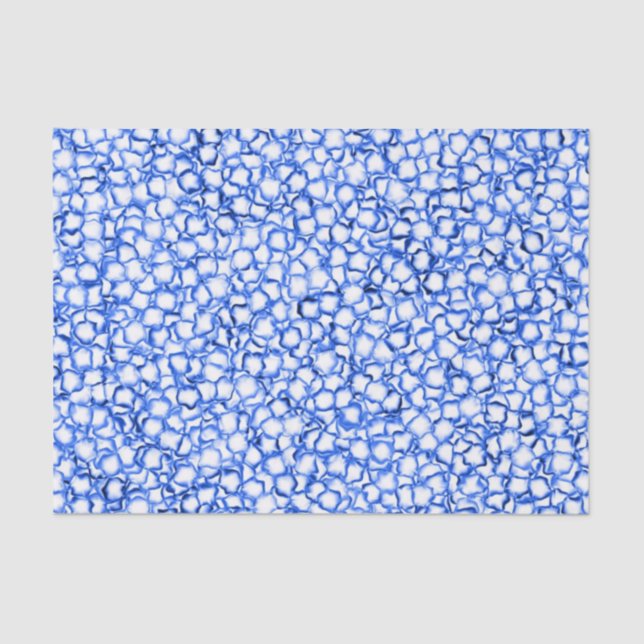 Computergenerierte blaue Blätter Seidenpapier (Vorderseite)
