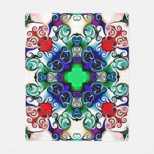 Computergrafik. Darstellung eines abstrakten Flo Fleecedecke